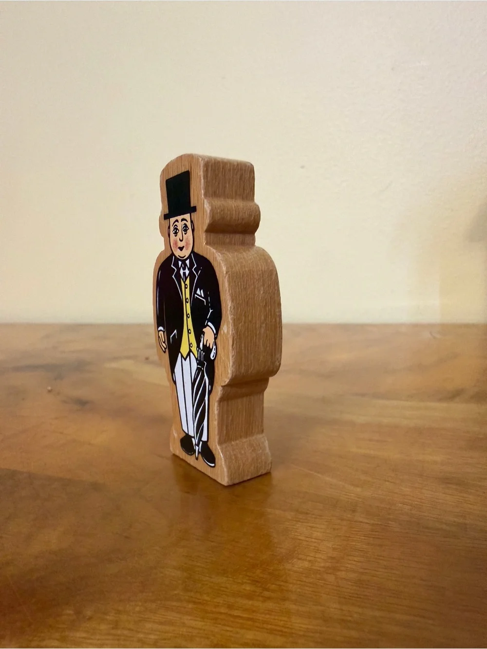 2001 Thomas And Friends Sir Topham Hatt Vintage Wooden Block Railway Figure